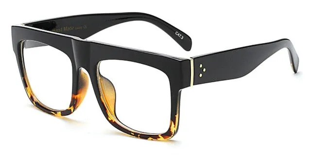 Men Flat Top Super-square Sunglasses