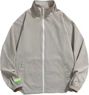 Men Summer Sun Protection Jacket Outdoor Thin Loose Outerwear UV-Proof Breathable Quick Dry Bicycle Cycling Jacket