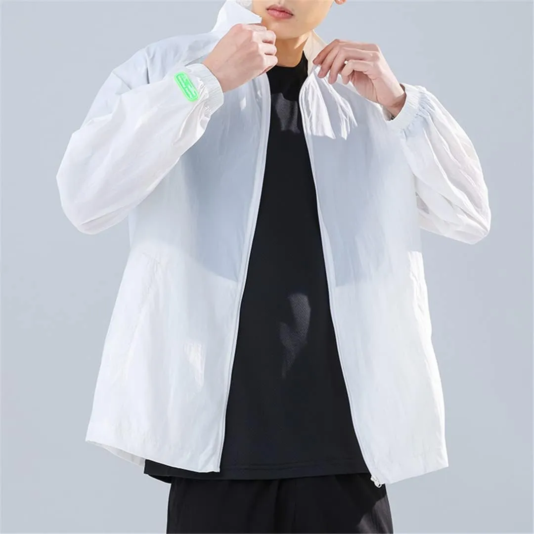 Men Summer Sun Protection Jacket Outdoor Thin Loose Outerwear UV-Proof Breathable Quick Dry Bicycle Cycling Jacket