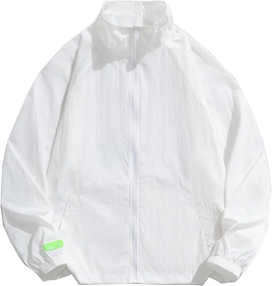 Men Summer Sun Protection Jacket Outdoor Thin Loose Outerwear UV-Proof Breathable Quick Dry Bicycle Cycling Jacket