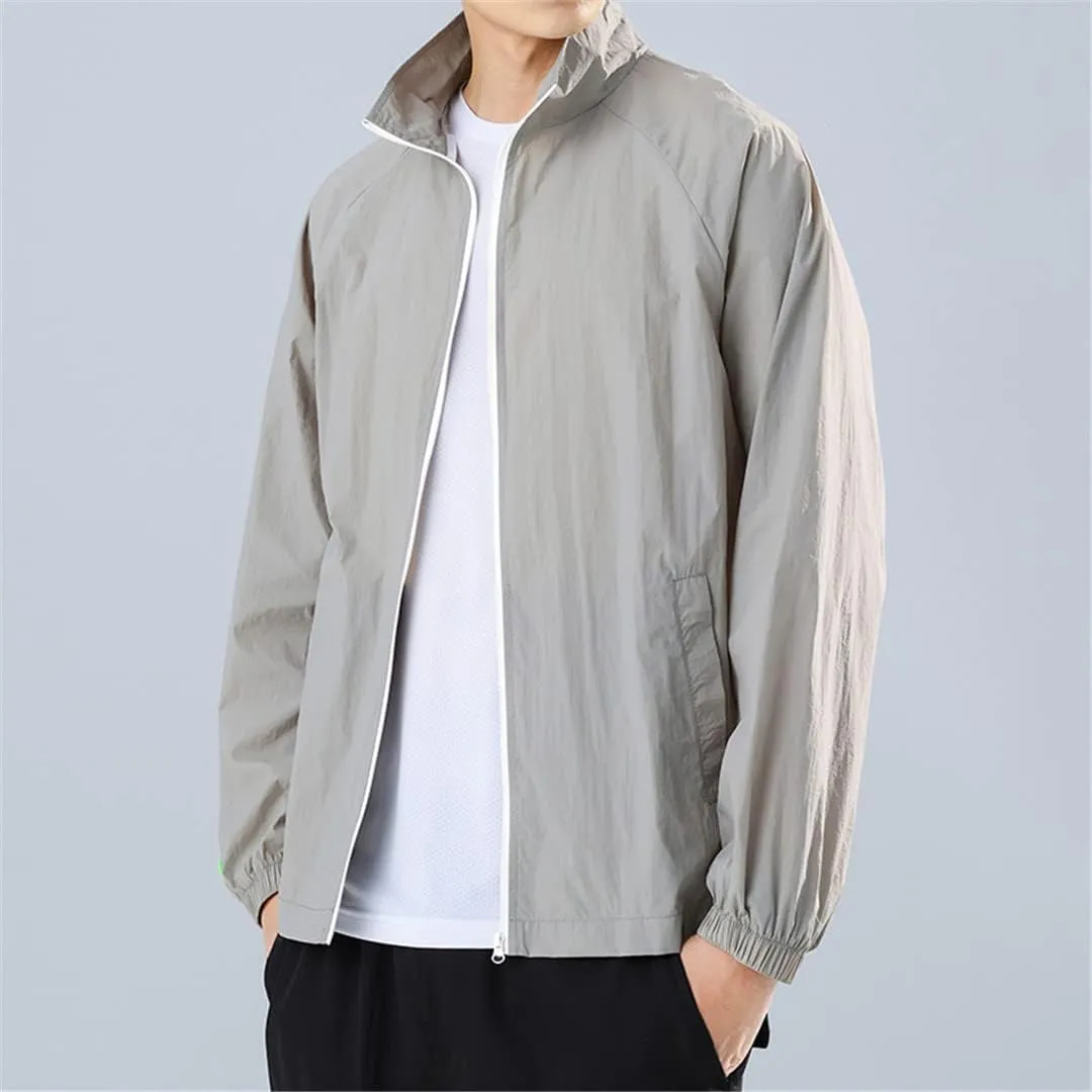 Men Summer Sun Protection Jacket Outdoor Thin Loose Outerwear UV-Proof Breathable Quick Dry Bicycle Cycling Jacket