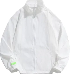 Men Summer Sun Protection Jacket Outdoor Thin Loose Outerwear UV-Proof Breathable Quick Dry Bicycle Cycling Jacket