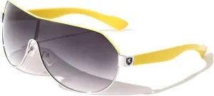 Men's Flat Top Sport Shied Aviator Sunglasses - Multiple Colors