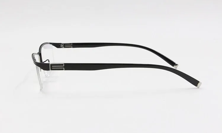 Men's Semi Rim Square Titanium Alloy Eyeglasses P9963