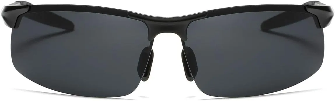 Mens Sports Polarized Sunglasses UV Protection Fashion Sunglasses for Men Fishing Driving Al-Mg Frame Ultra Light