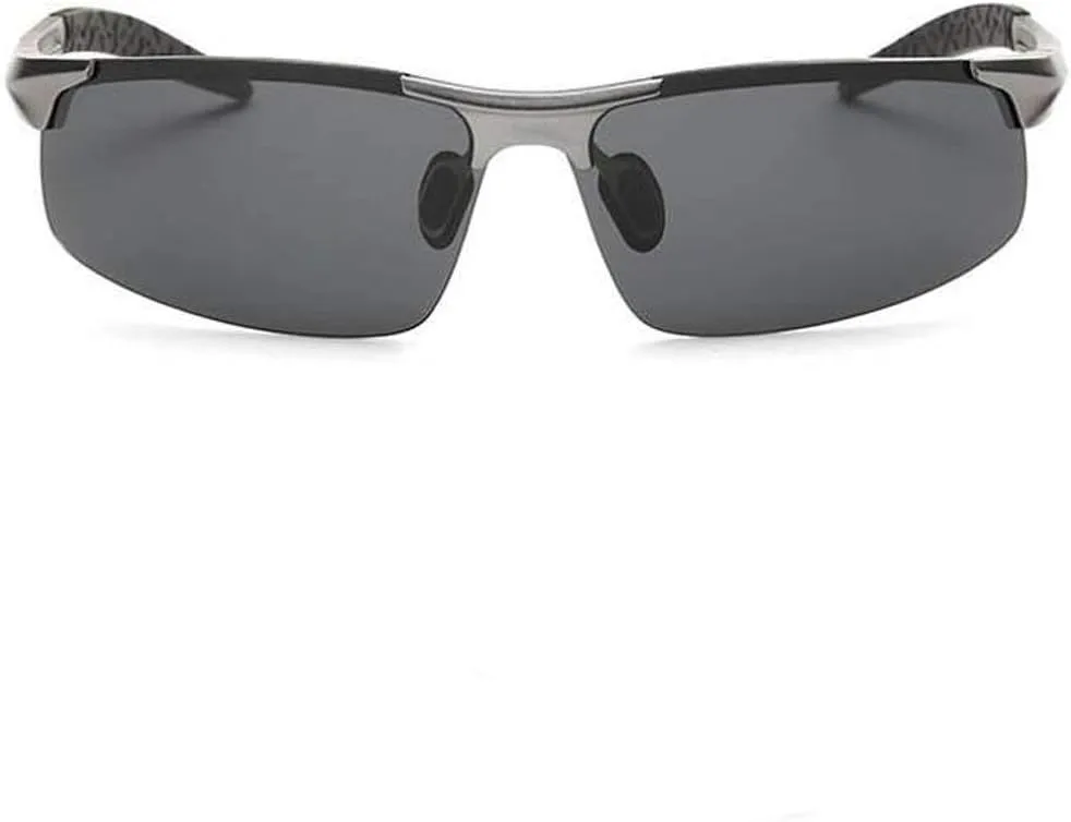 Mens Sports Polarized Sunglasses UV Protection Fashion Sunglasses for Men Fishing Driving Al-Mg Frame Ultra Light