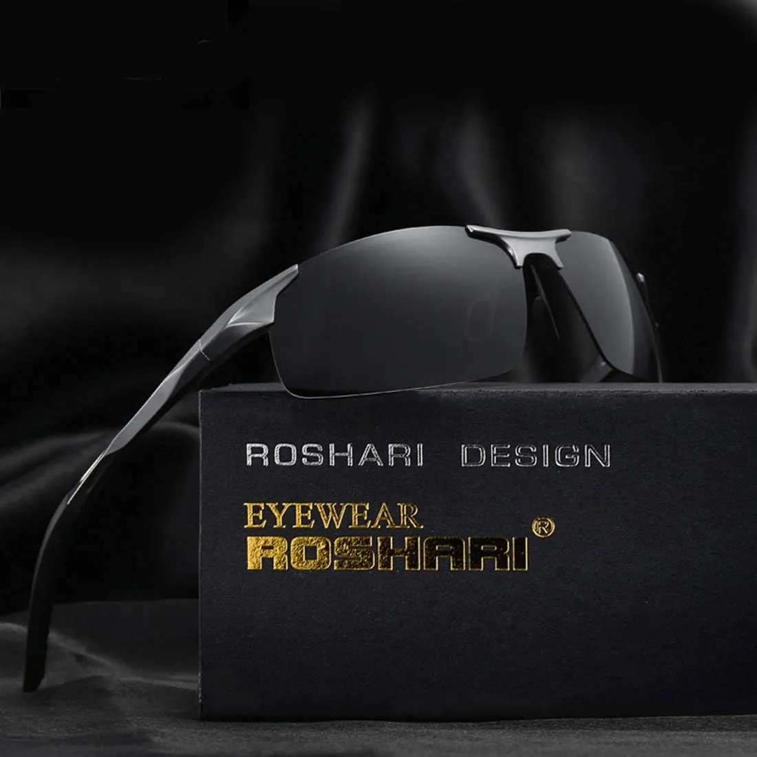 Mens Sports Polarized Sunglasses UV Protection Fashion Sunglasses for Men Fishing Driving Al-Mg Frame Ultra Light