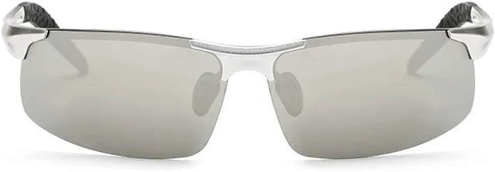 Mens Sports Polarized Sunglasses UV Protection Fashion Sunglasses for Men Fishing Driving Al-Mg Frame Ultra Light