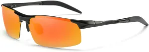 Mens Sports Polarized Sunglasses UV Protection Fashion Sunglasses for Men Fishing Driving Al-Mg Frame Ultra Light