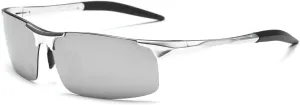 Mens Sports Polarized Sunglasses UV Protection Fashion Sunglasses for Men Fishing Driving Al-Mg Frame Ultra Light
