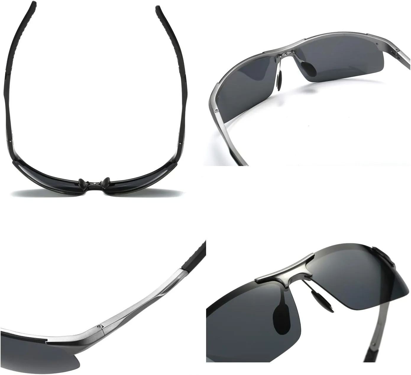 Mens Sports Polarized Sunglasses UV Protection Fashion Sunglasses for Men Fishing Driving Al-Mg Frame Ultra Light