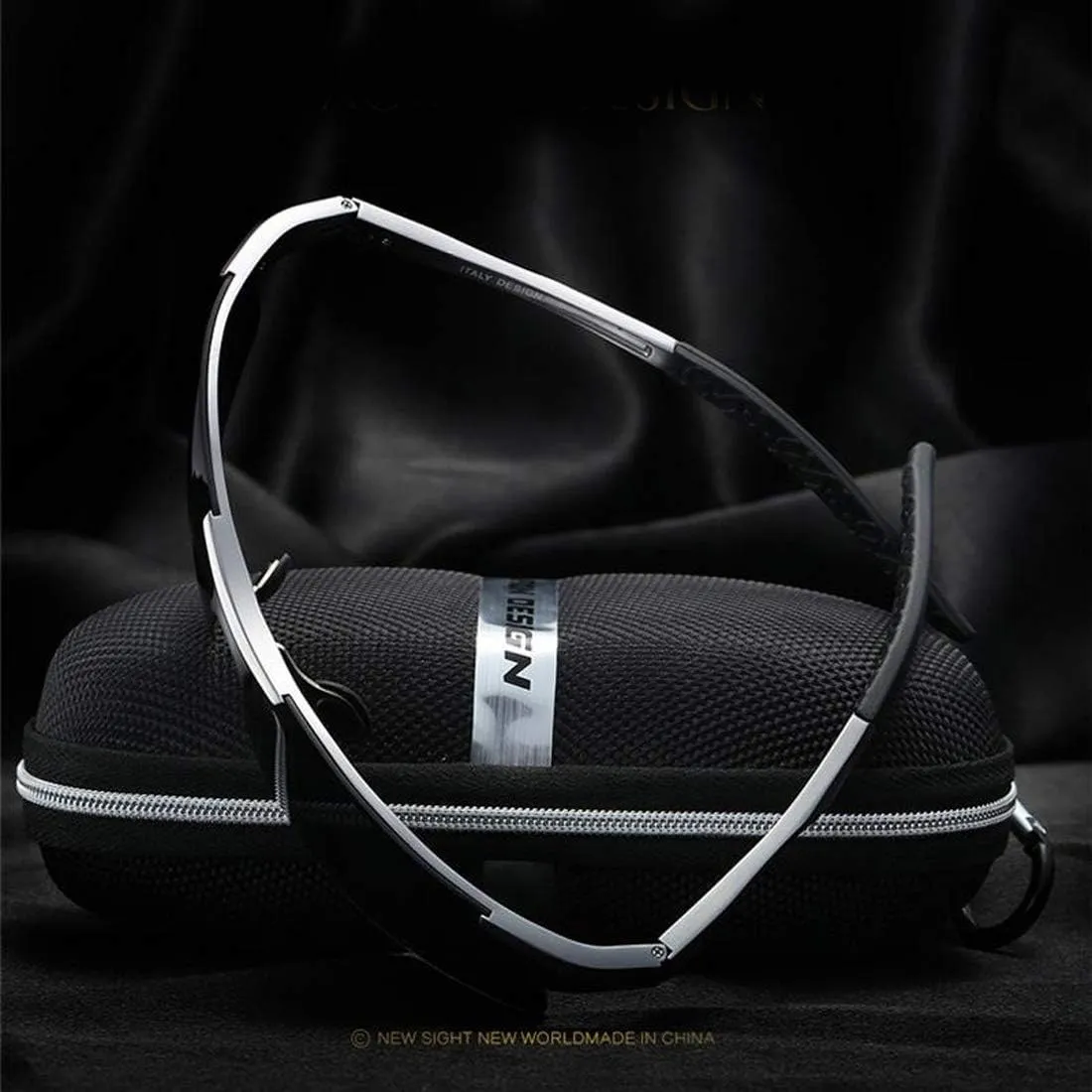 Mens Sports Polarized Sunglasses UV Protection Fashion Sunglasses for Men Fishing Driving Al-Mg Frame Ultra Light