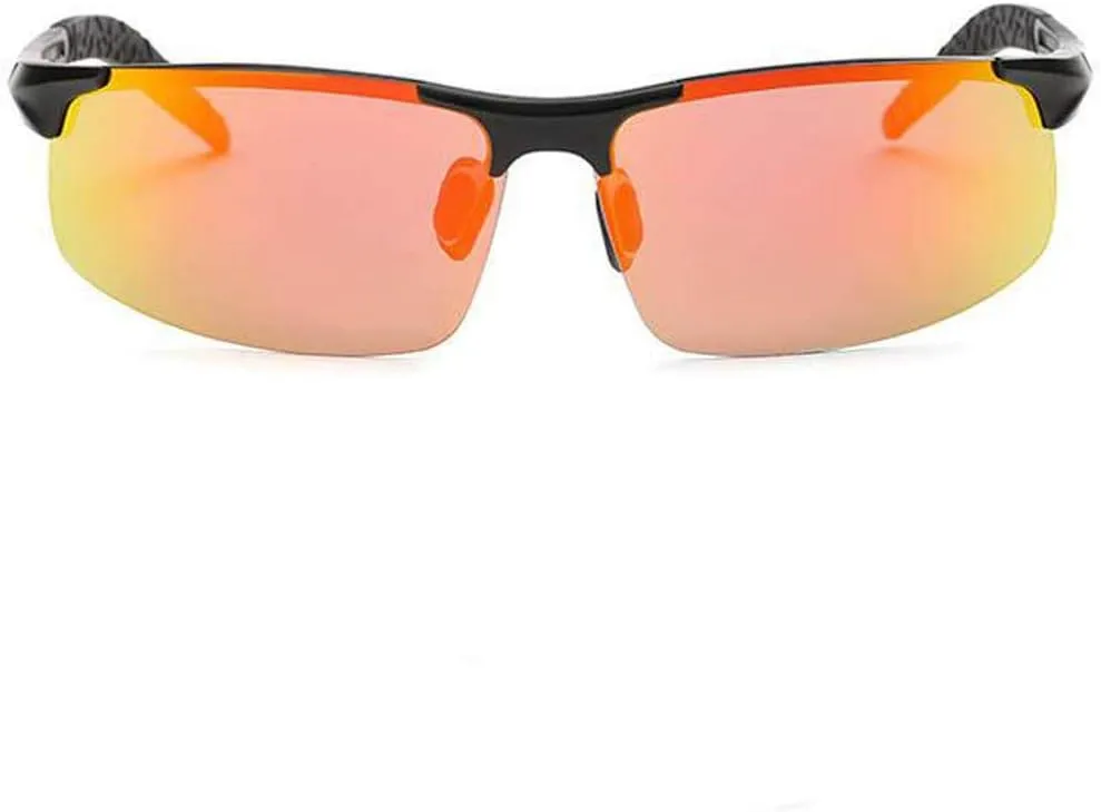 Mens Sports Polarized Sunglasses UV Protection Fashion Sunglasses for Men Fishing Driving Al-Mg Frame Ultra Light