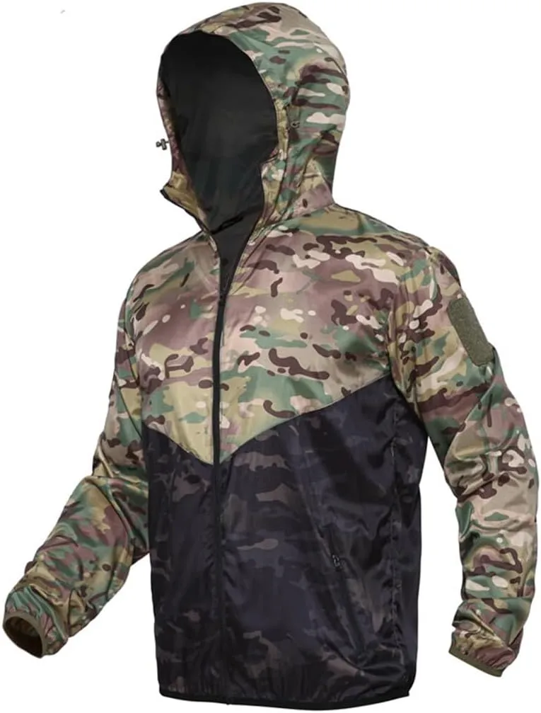 Men's Thin Army Military Jacket Lightweight Quick Dry Windbreaker Summer Waterproof Tactical Jacket Raincoat