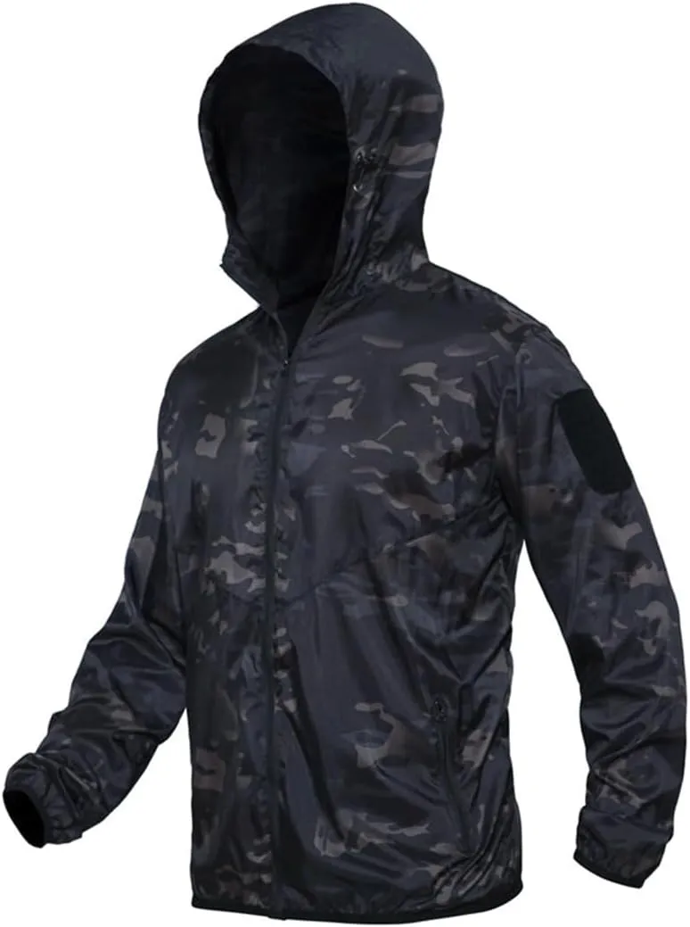 Men's Thin Army Military Jacket Lightweight Quick Dry Windbreaker Summer Waterproof Tactical Jacket Raincoat
