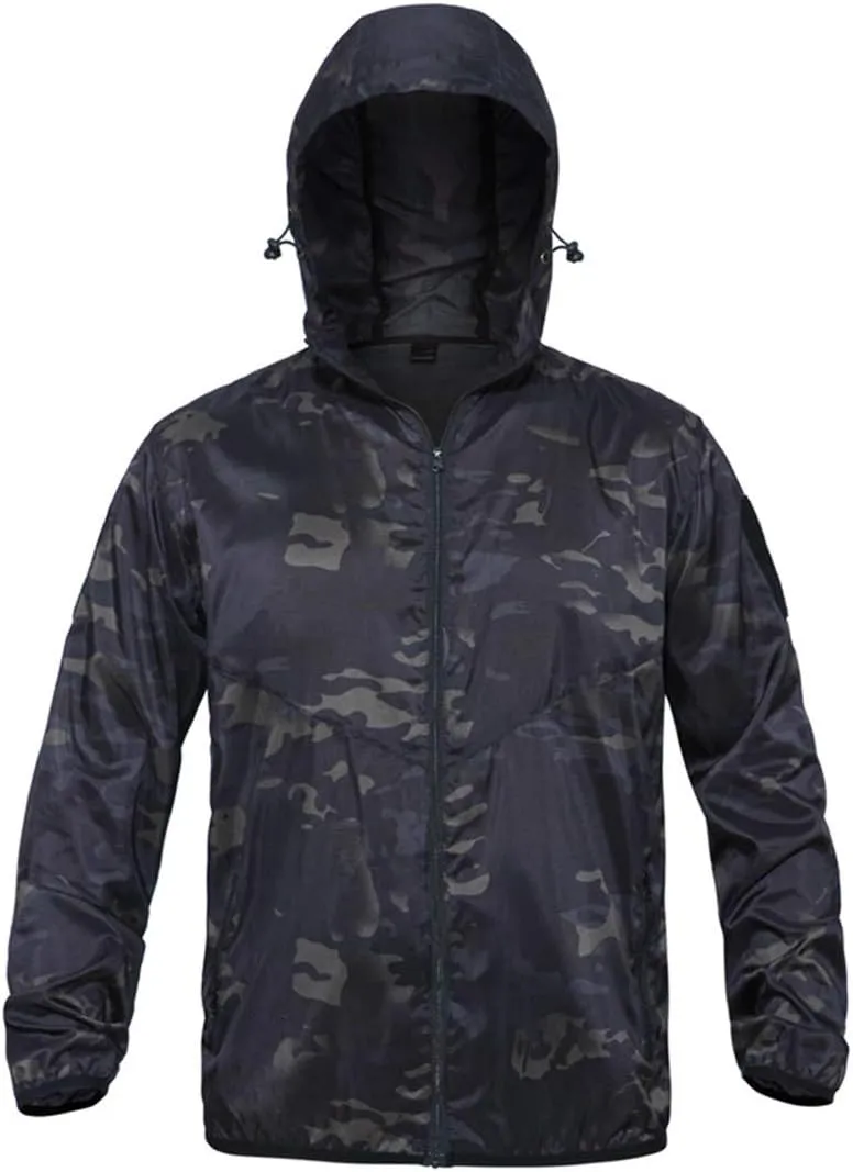 Men's Thin Army Military Jacket Lightweight Quick Dry Windbreaker Summer Waterproof Tactical Jacket Raincoat