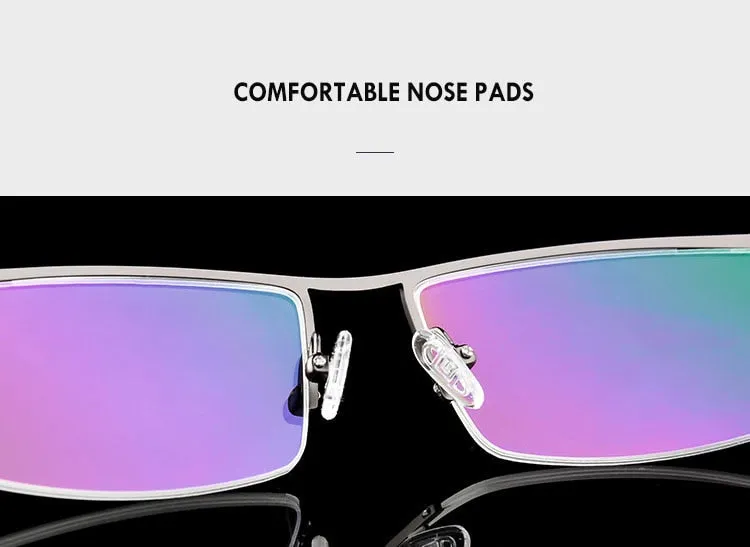 Men's Titanium Alloy Eyeglasses Half Rim Frame P8831
