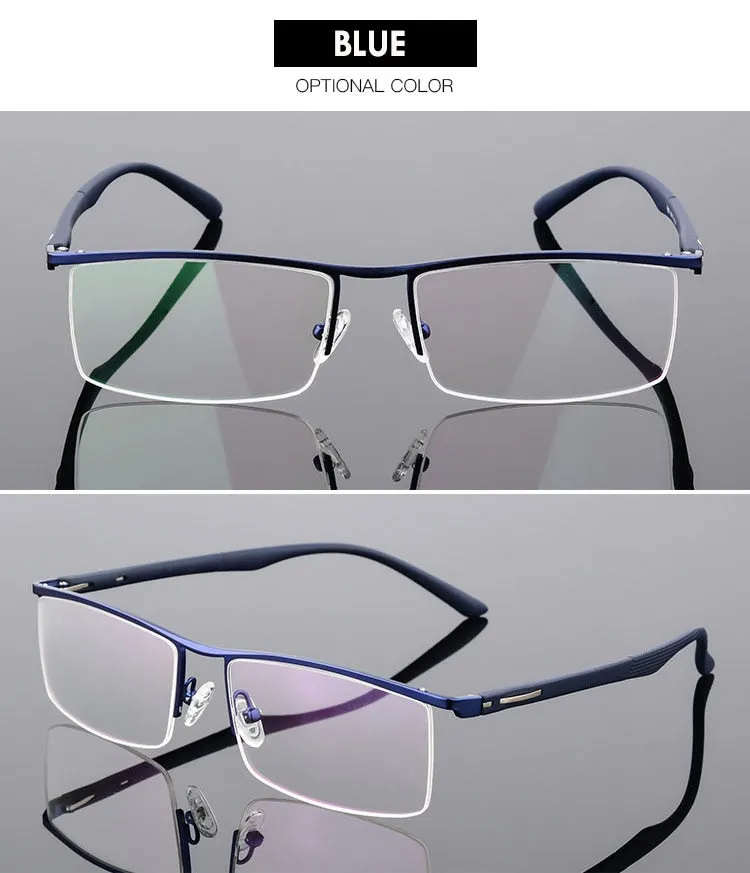 Men's Titanium Alloy Eyeglasses Half Rim Frame P8831