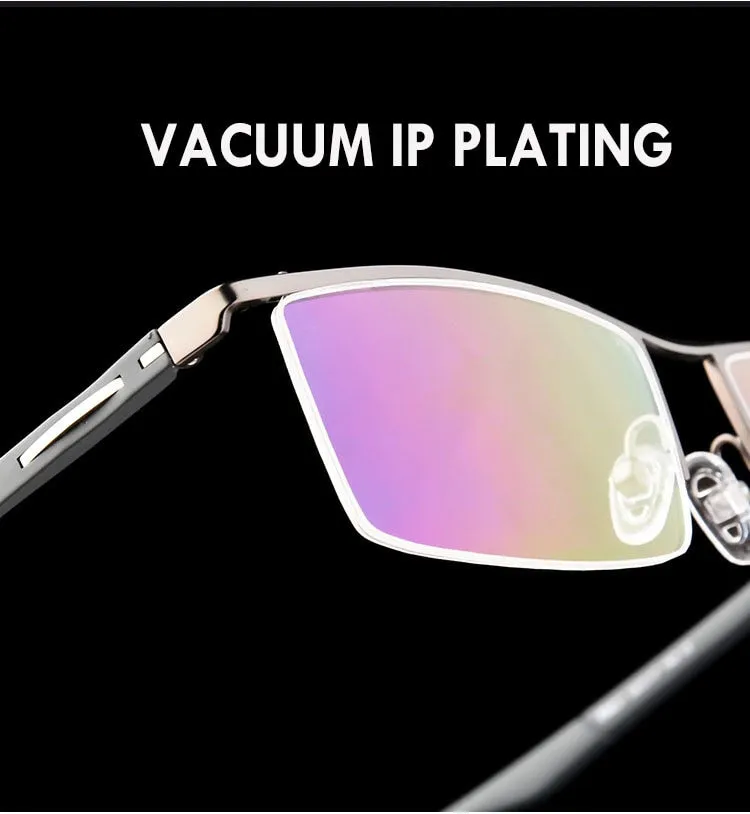 Men's Titanium Alloy Eyeglasses Half Rim Frame P8831