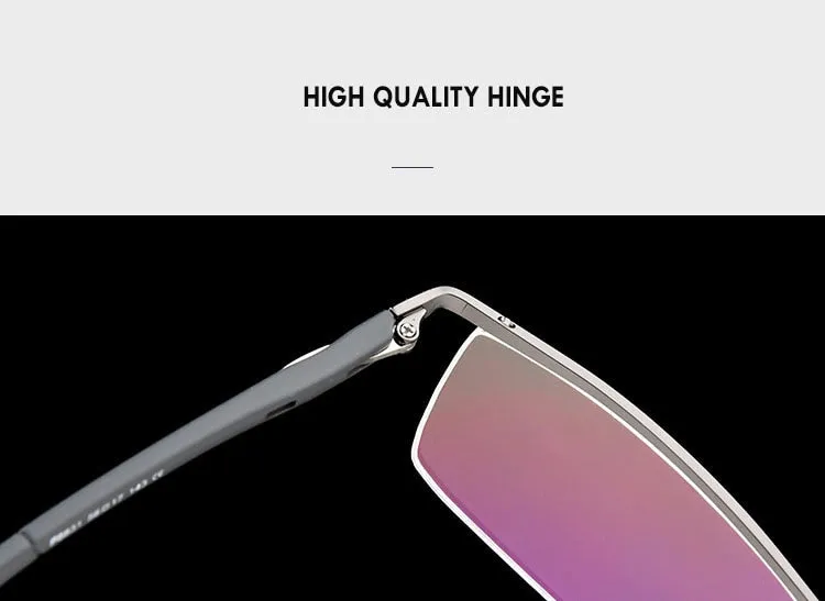 Men's Titanium Alloy Eyeglasses Half Rim Frame P8831
