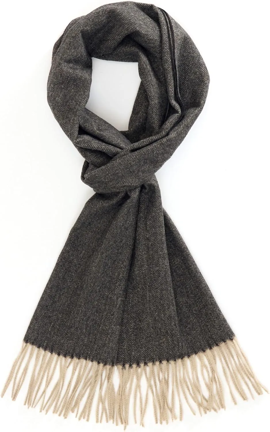 Men's Winter Scarf Warm Long Plaid Classic Tassel Scarf for Women