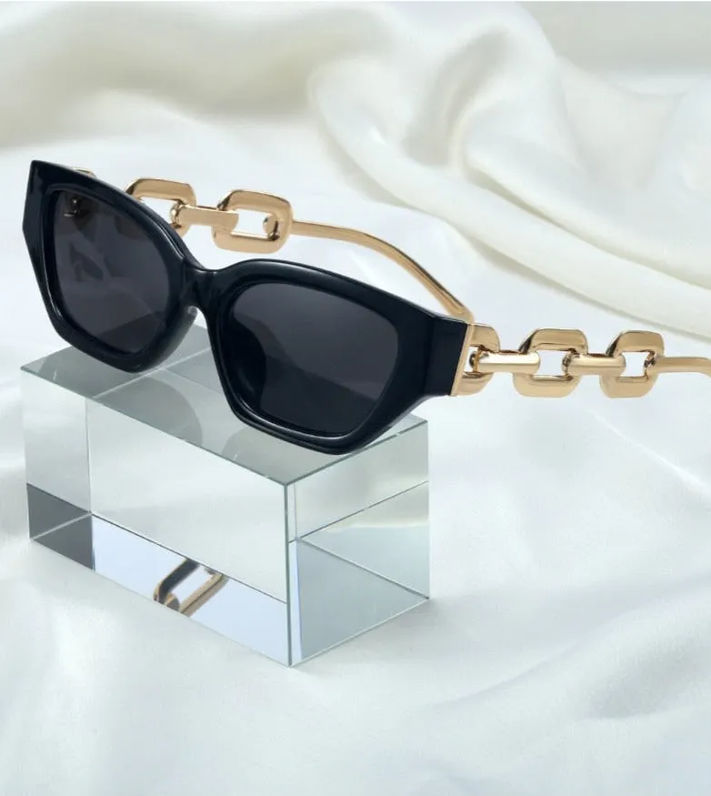Metal Chain Vintage Sunglasses