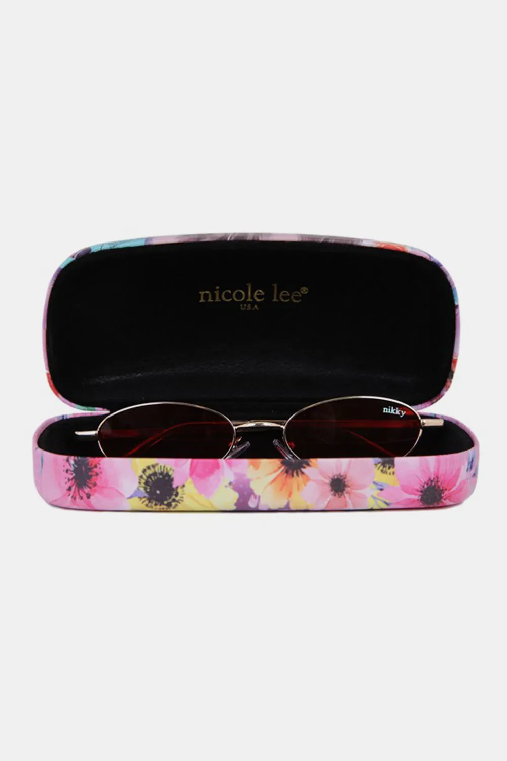Metal Frame Oval Sunglasses by Nicole Lee USA