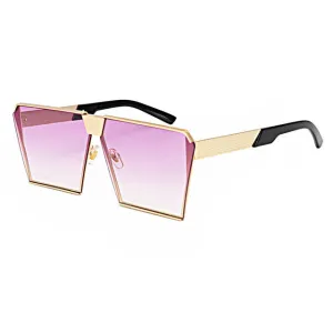 Metal Unique Sunglasses Women Square Vintage retro ombre lens 2017 summer Fashion Glasses #SS936