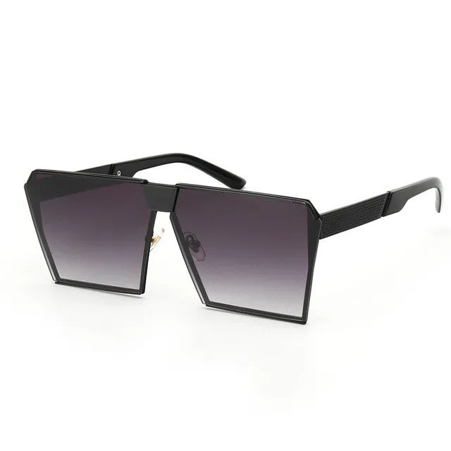 Metal Unique Sunglasses Women Square Vintage retro ombre lens 2017 summer Fashion Glasses #SS936