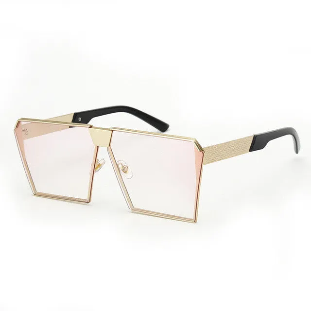 Metal Unique Sunglasses Women Square Vintage retro ombre lens 2017 summer Fashion Glasses #SS936