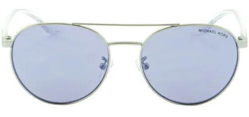 Michael Kors Women's Silver-Tone Round Sunglasses w/ Lilac Lens MK1070 11532S 54
