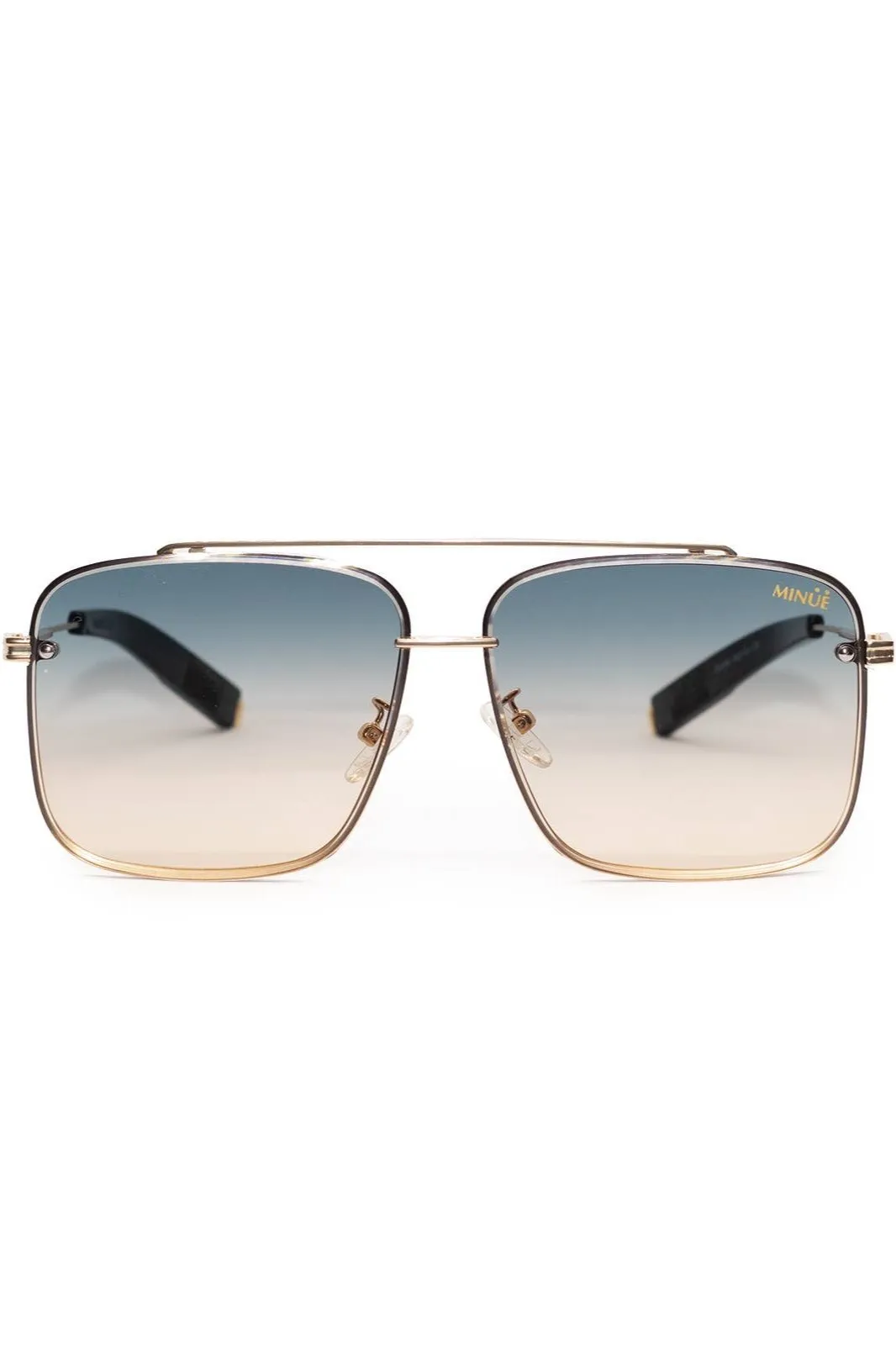 MINUE: Parks Gold Cobalt Sunglasses
