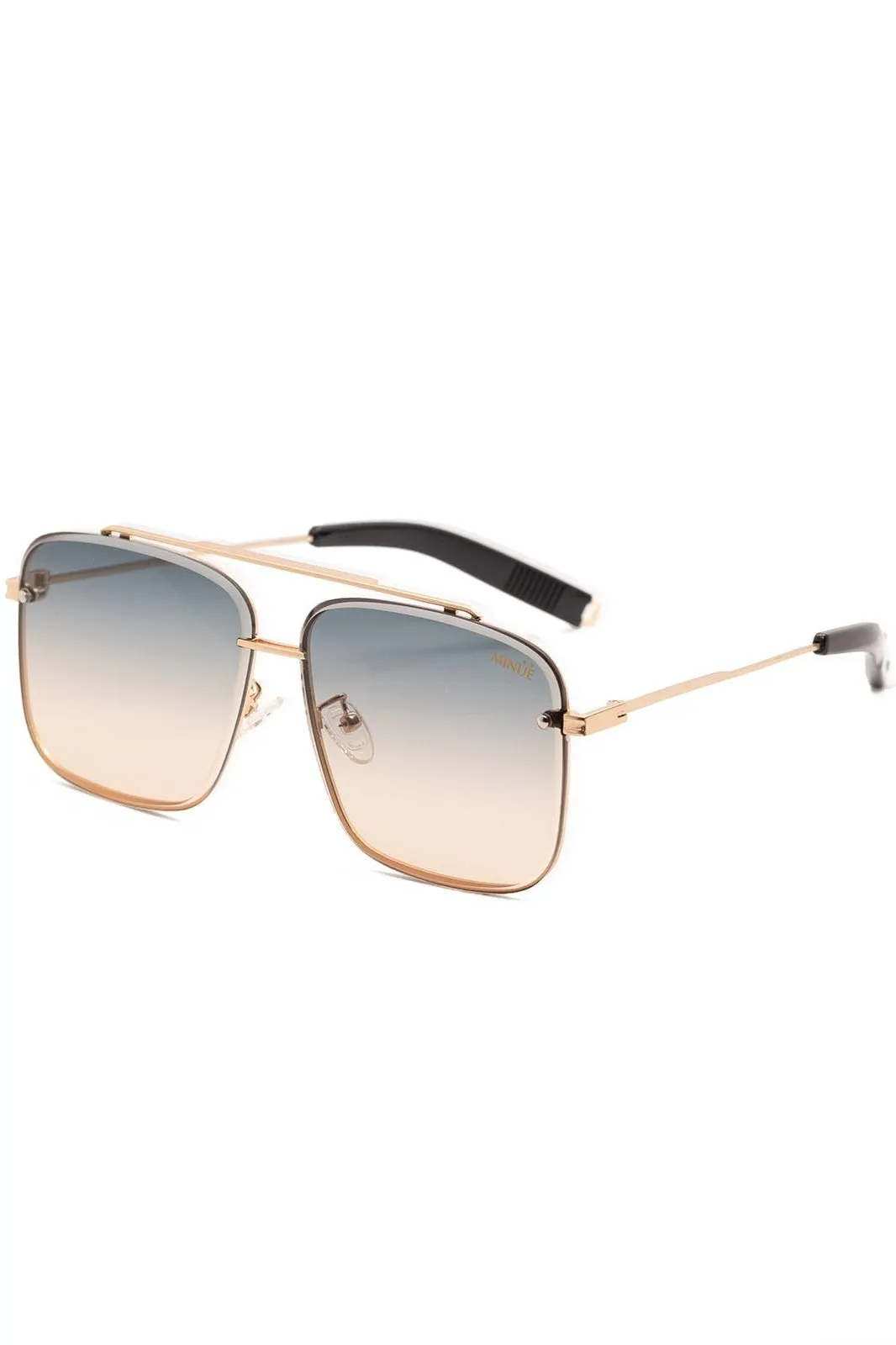 MINUE: Parks Gold Cobalt Sunglasses