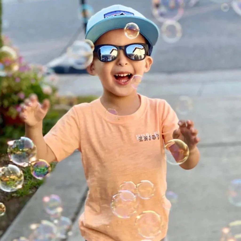 Mirror Lens Kids Black Sunglasses | Toddler/Junior/Adult