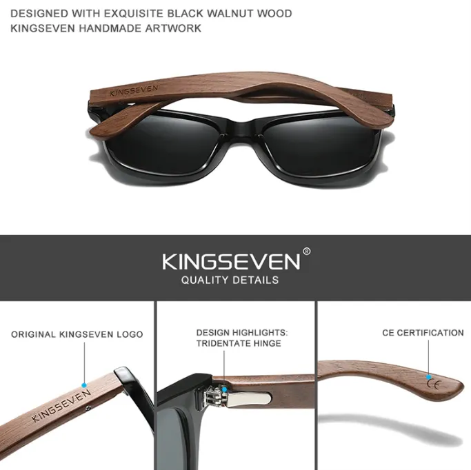 Mirrored Sunglasses Fashion Handmade Natural Wooden Men Sunglasses Polarized UV400 Eyewear