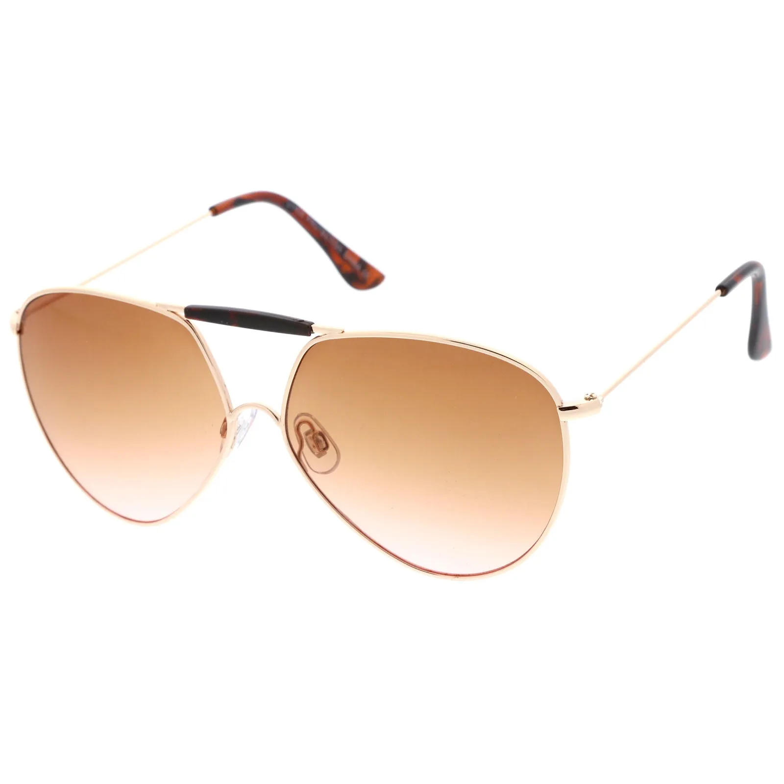 Modern Angled European Gradient Lens Aviator Sunglasses A736
