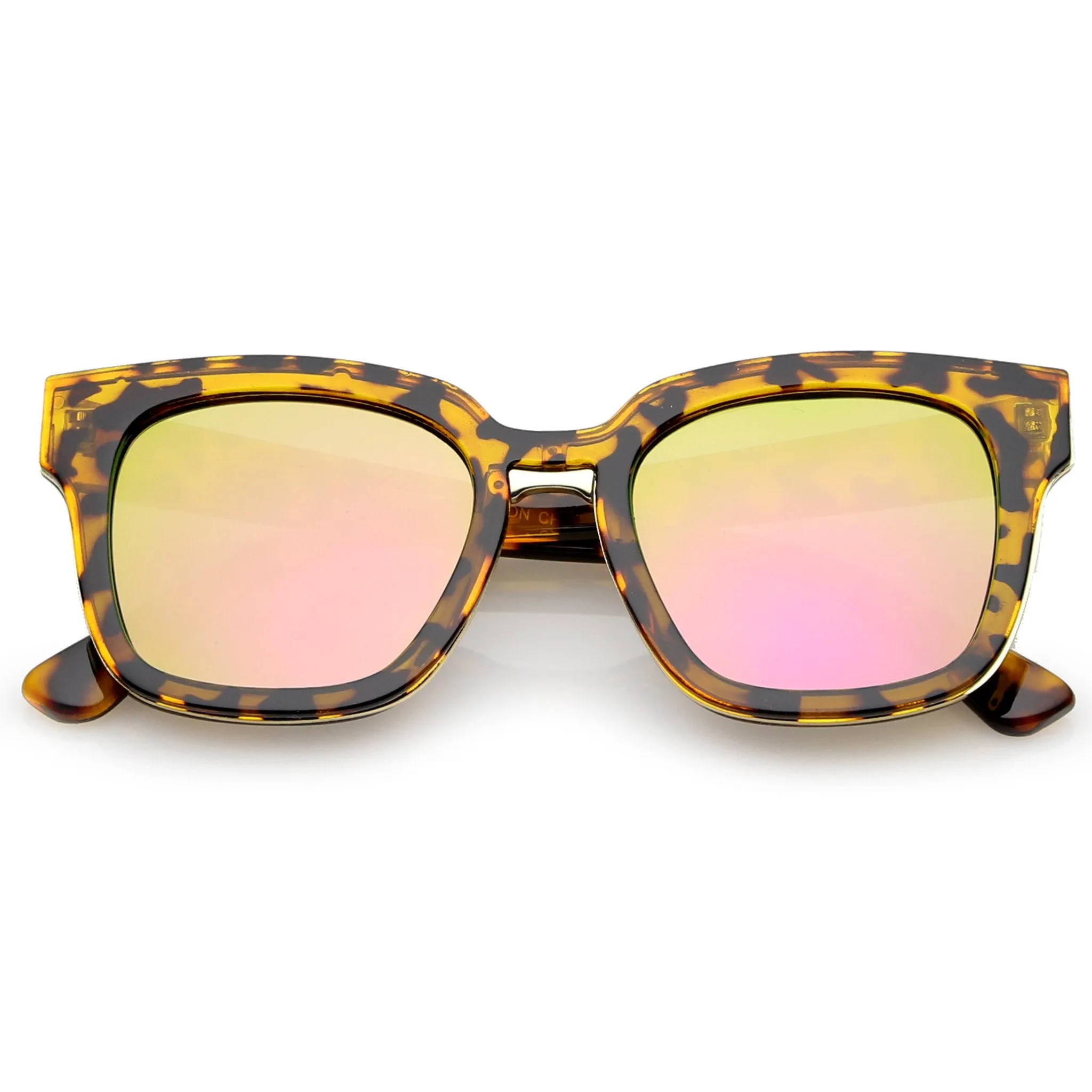 Modern Mirrored Flat Lens Multi Layer Sunglasses A648