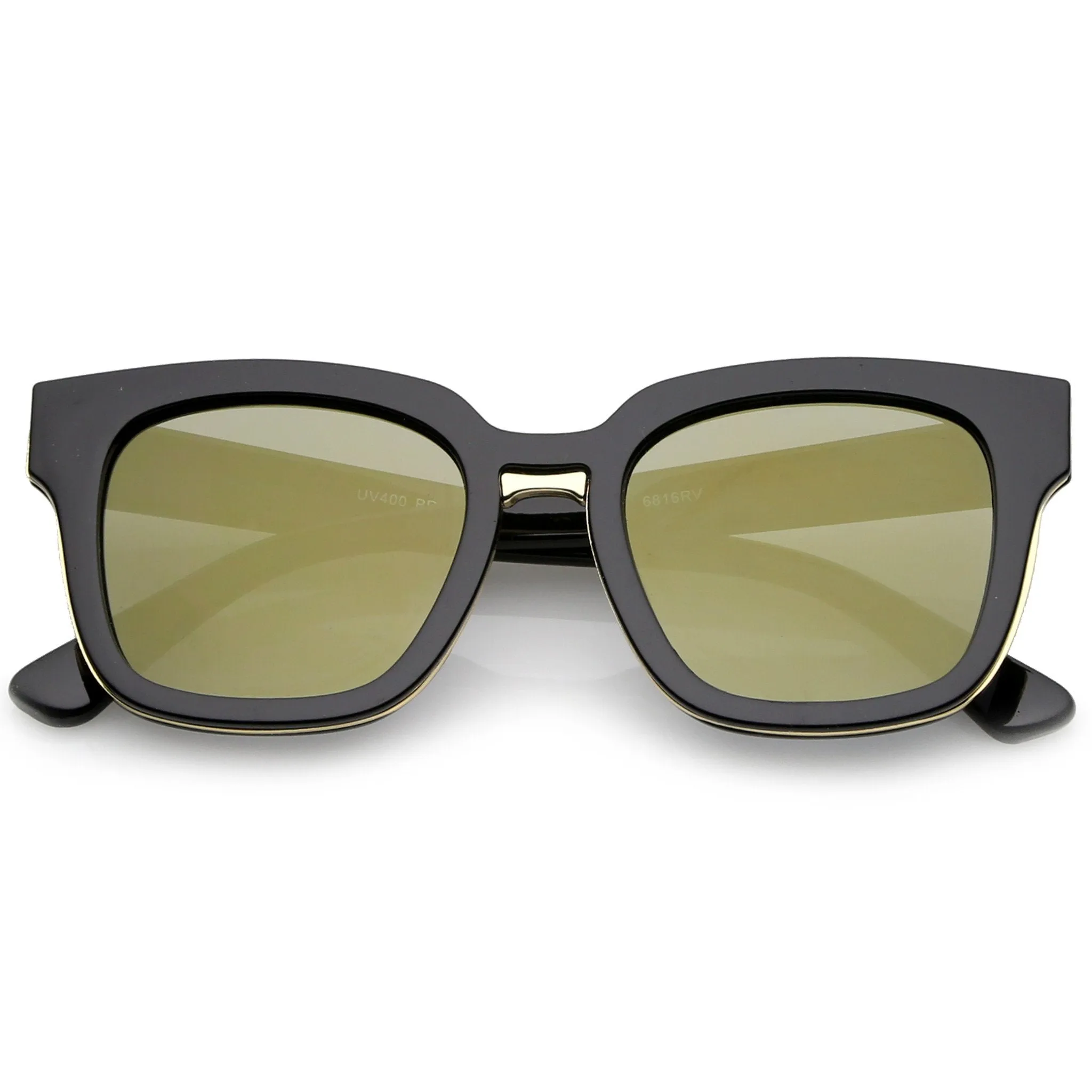 Modern Mirrored Flat Lens Multi Layer Sunglasses A648