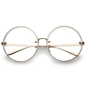 Modern Oversize Infinity Round Clear Lens Glasses A896