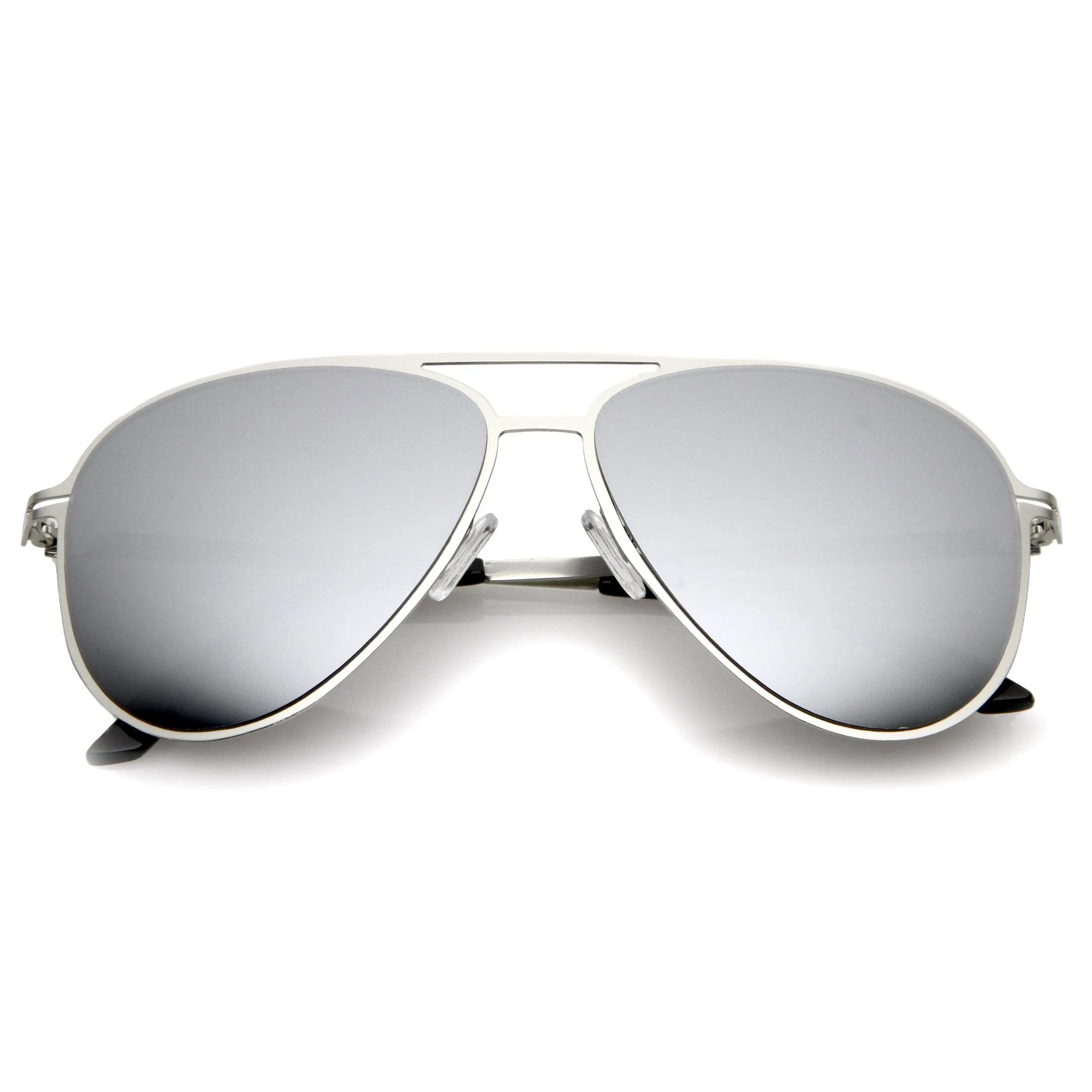 Modern Sports Mirrored Lens Metal Aviator Sunglasses 58mm A786