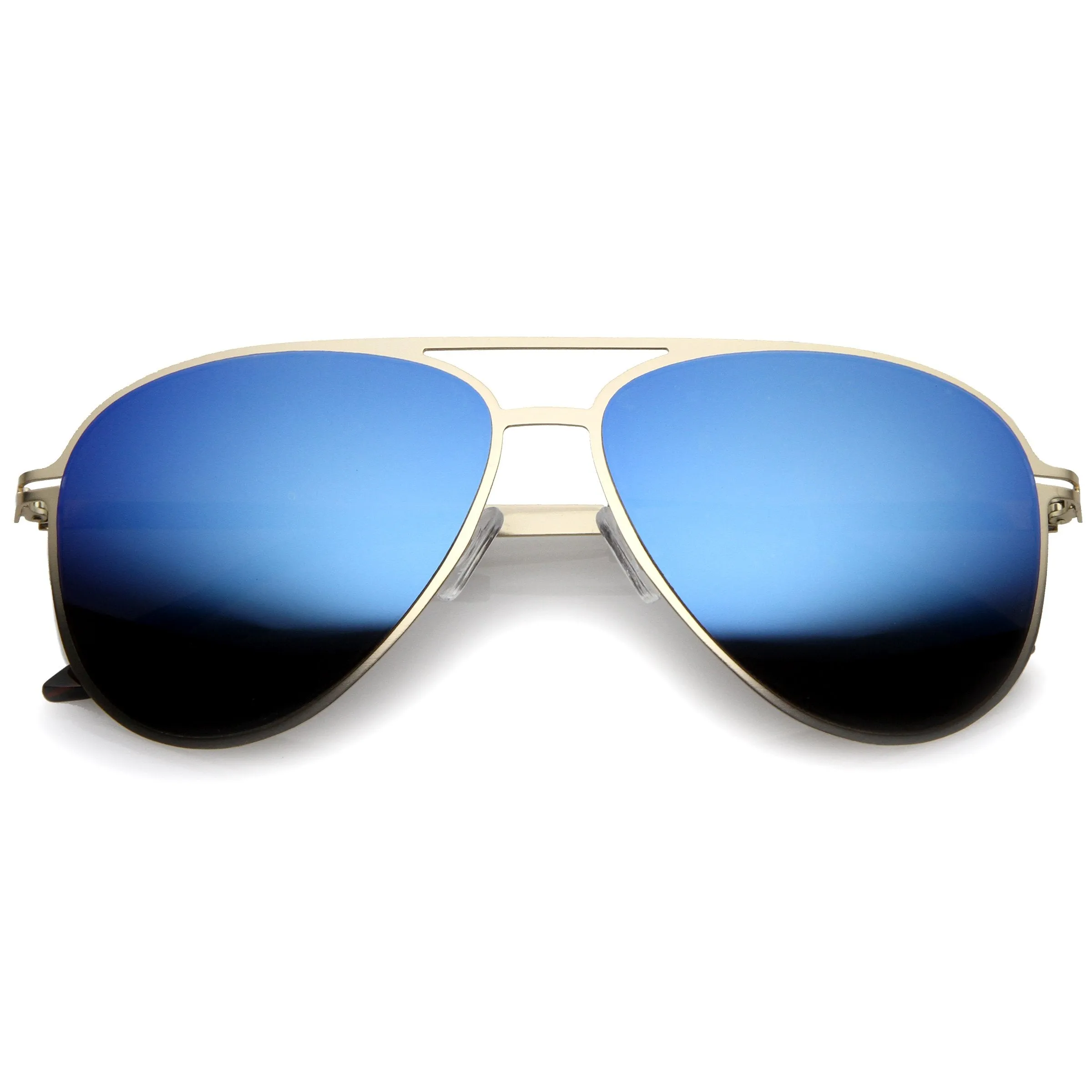Modern Sports Mirrored Lens Metal Aviator Sunglasses 58mm A786
