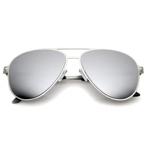 Modern Sports Mirrored Lens Metal Aviator Sunglasses 58mm A786