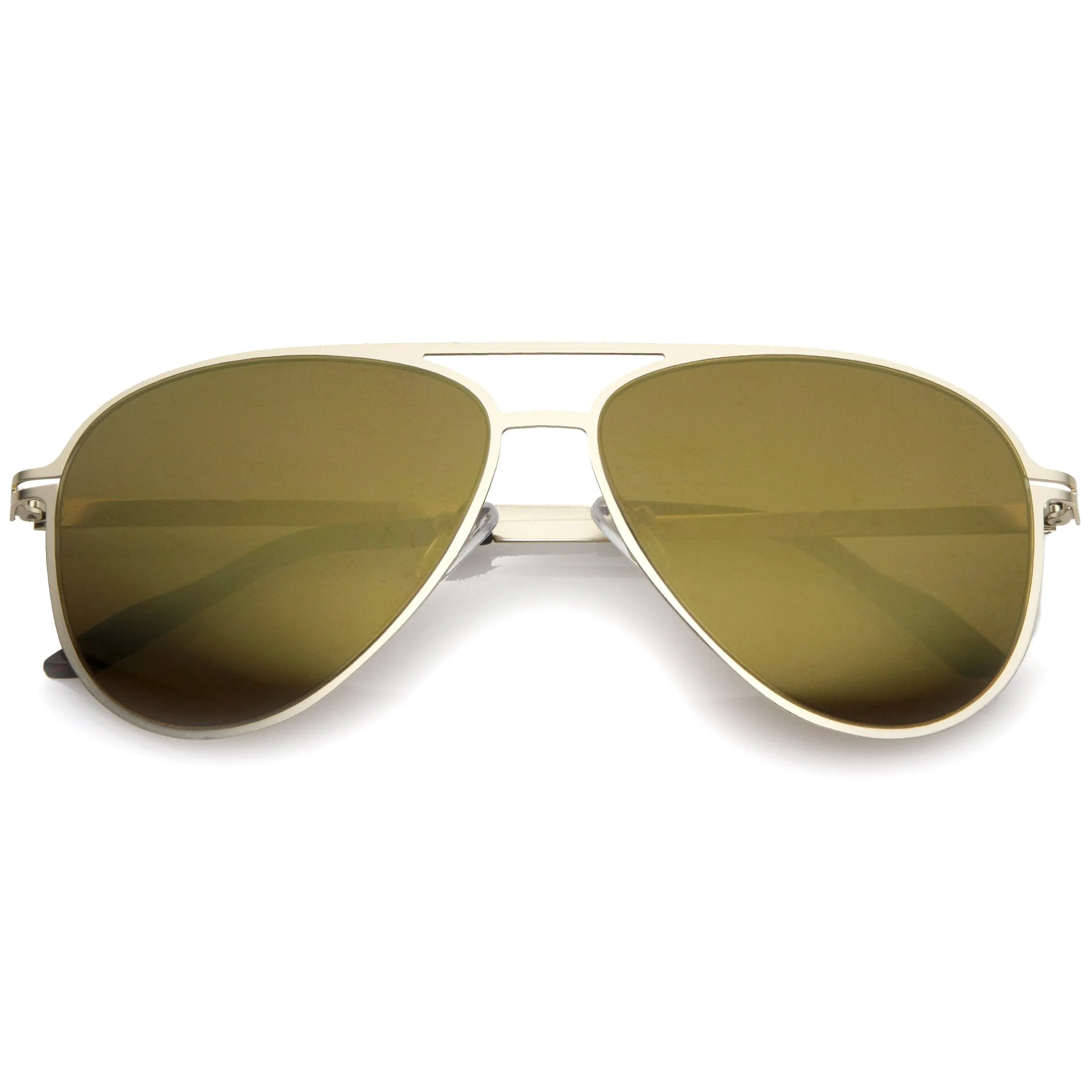 Modern Sports Mirrored Lens Metal Aviator Sunglasses 58mm A786