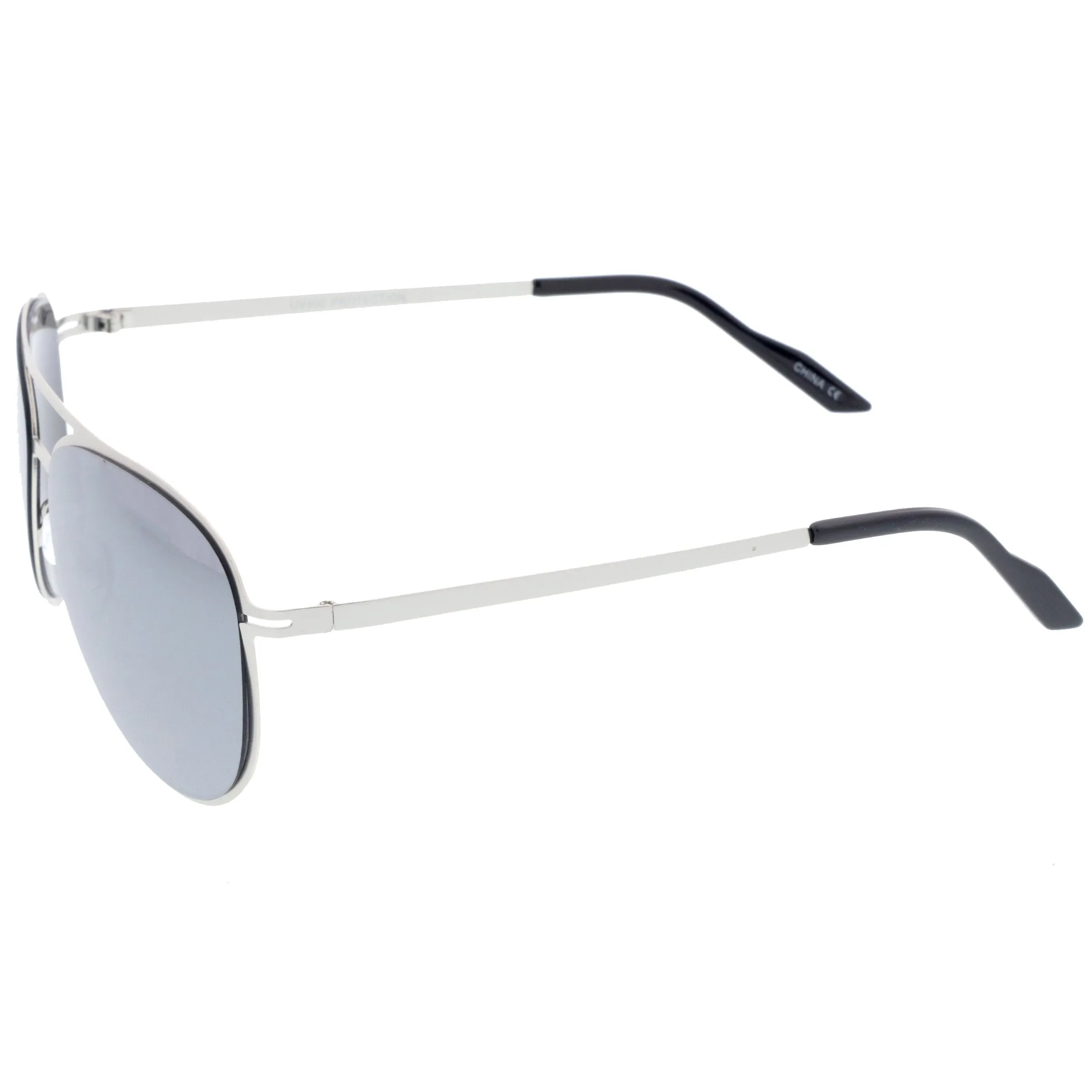 Modern Sports Mirrored Lens Metal Aviator Sunglasses 58mm A786