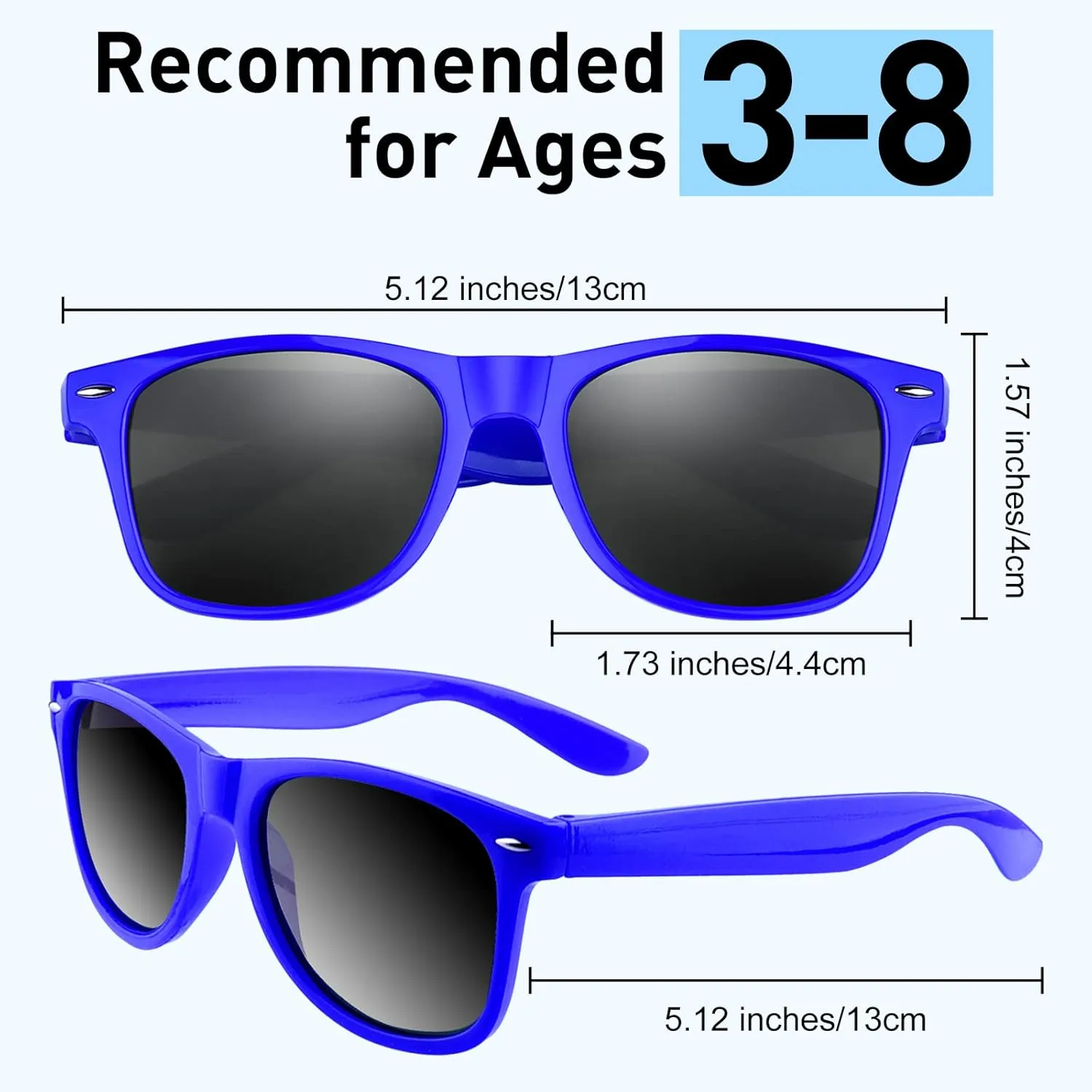 Morcheiong 8/16/32/48 Pack Kids Neon Color Sunglasses, Sunglasses Party Favor Goody Bag Fillers for Birthday Beach Pool Party