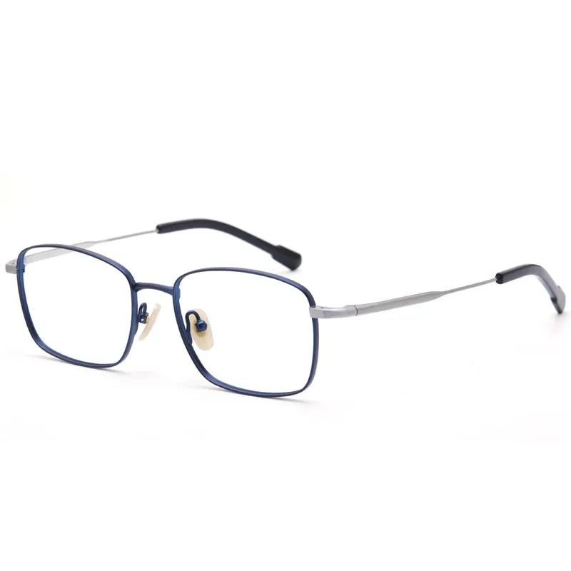 Muzz Men's Full Rim Square Titanium Eyeglasses H9041
