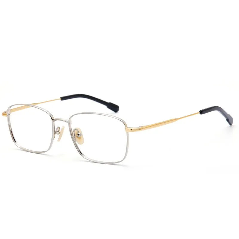 Muzz Men's Full Rim Square Titanium Eyeglasses H9041