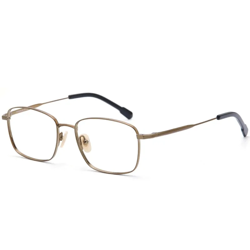 Muzz Men's Full Rim Square Titanium Eyeglasses H9041