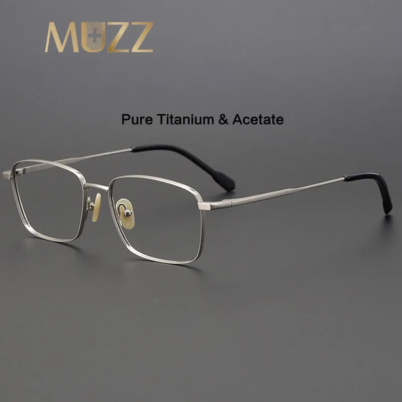 Muzz Men's Full Rim Square Titanium Eyeglasses H9041