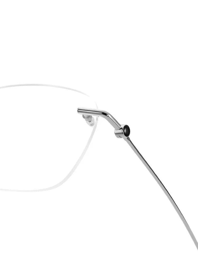 Muzz Men's Rimless Square Titanium Frame Eyeglasses 160221